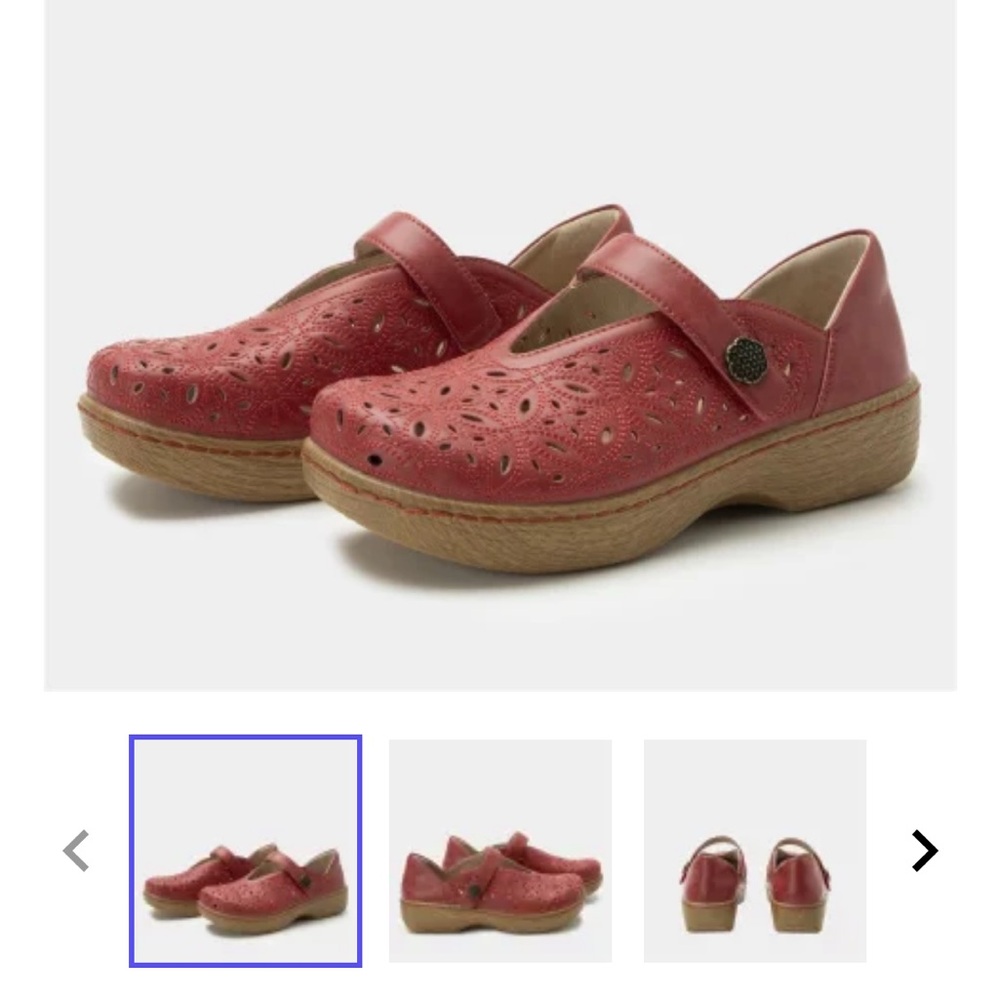 Alegria Mary Jane Size 38 Ophelia Red - Picture 5 of 6